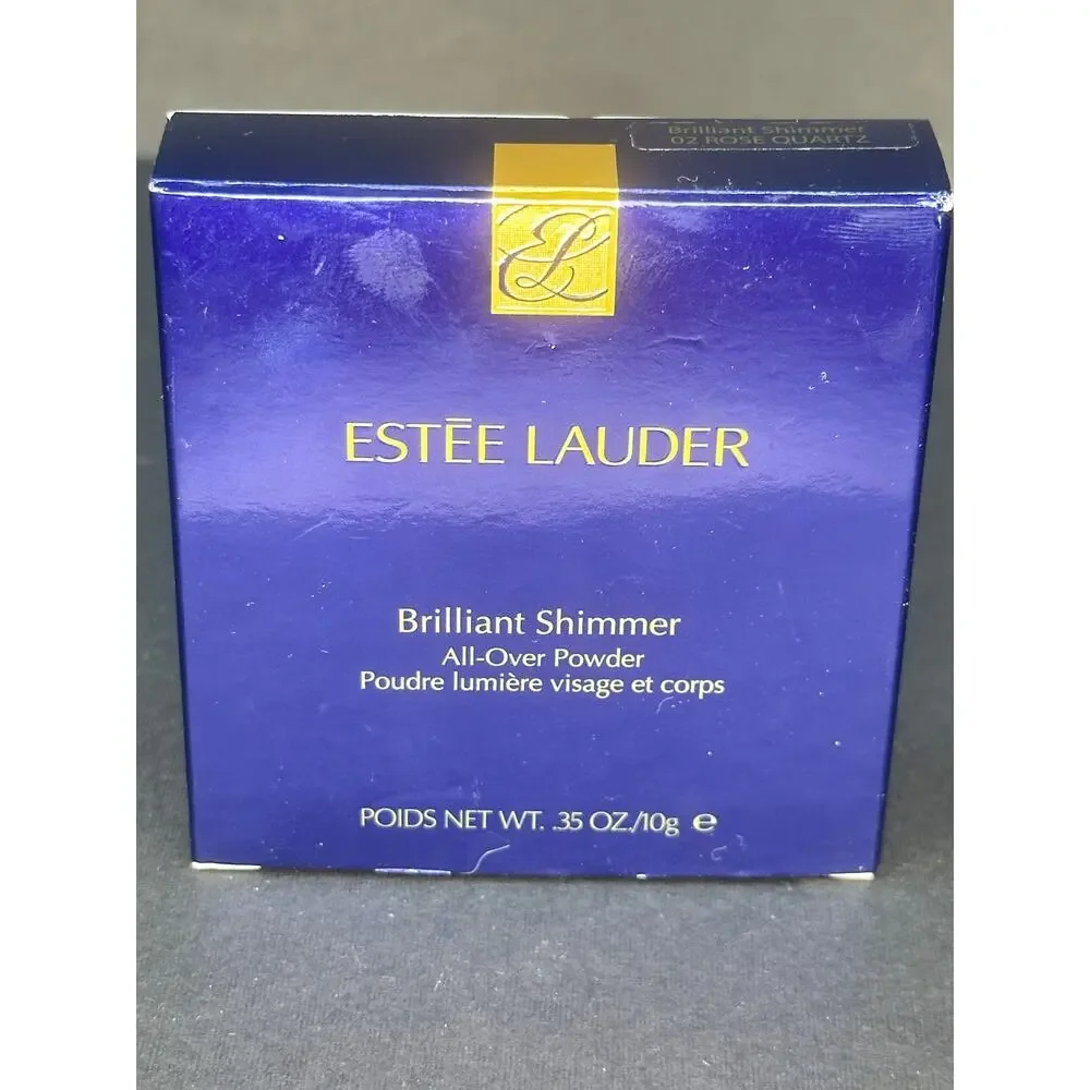 NEW Estée Lauder Brilliant Shimmer All-Over Powder 02 Rose Quartz RARE .35 oz